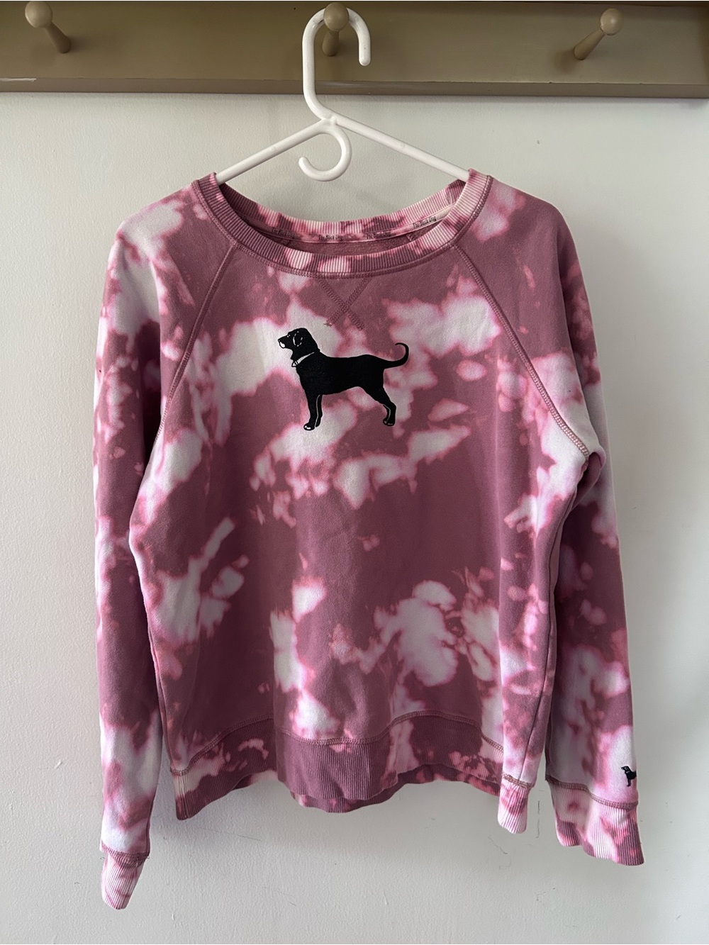 Authentic Black Dog Brand Pink Tie-Dye Pullover